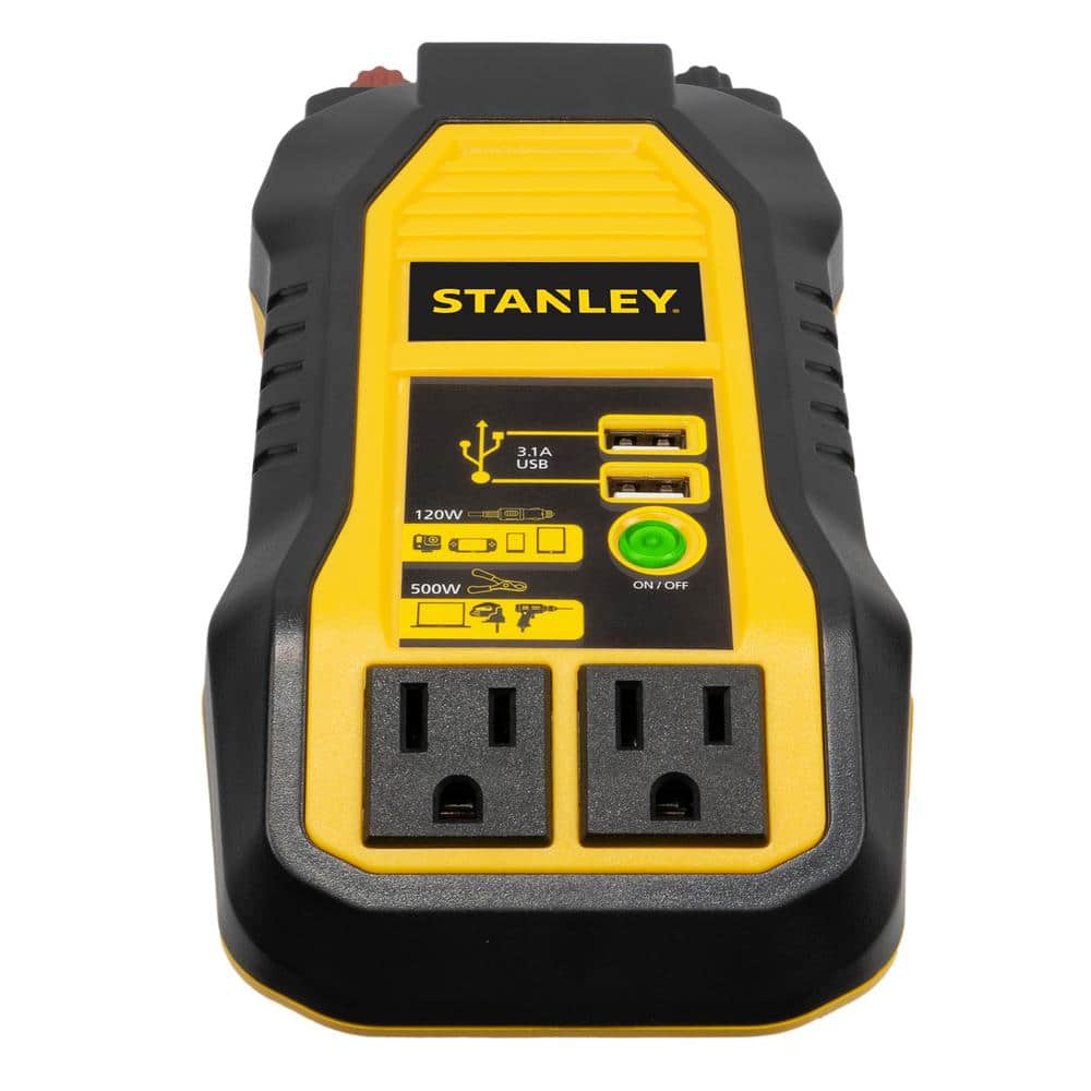 Stanley 1000-Watt Digital Car Power Inverter W/ 3 AC Outlets, 2 USB Ports  (PI1000S)