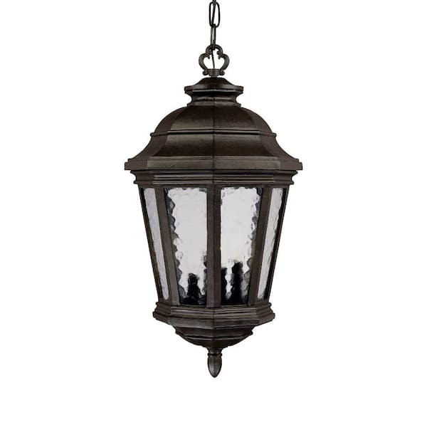 Acclaim Lighting Barrington Collection Hanging Lantern 4-Light Outdoor Marbleized Mahogany Light Fixture