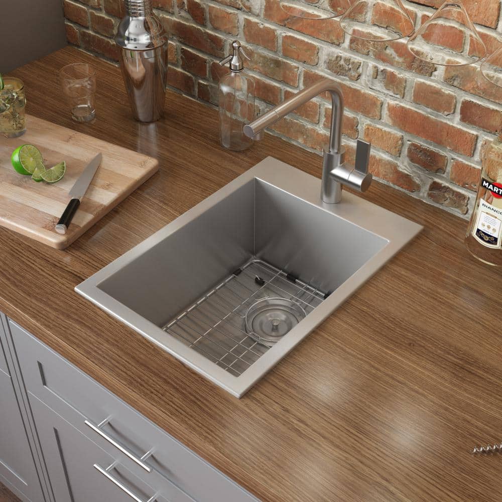 Ruvati 15 x 20 Inch Stainless Steel Drop-In Bar Prep Sink