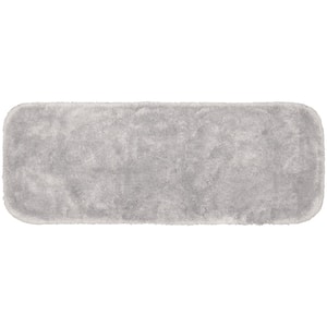 Finest Luxury Platinum Gray 22 in. x 60 in. Plush Nylon Bath Mat