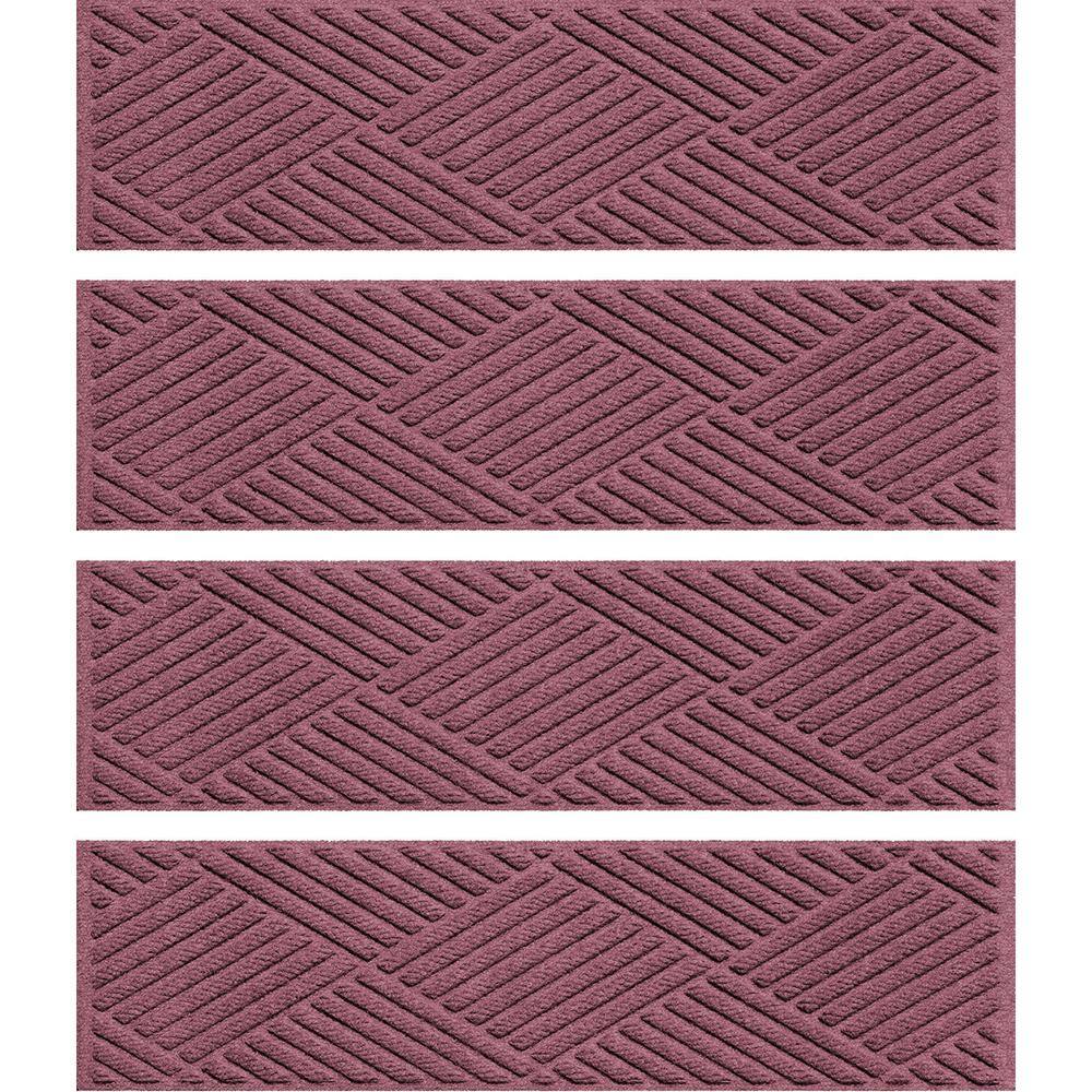 Waterhog Diamonds 8.5 in. x 30 in. PET Polyester Indoor Outdoor Stair Tread