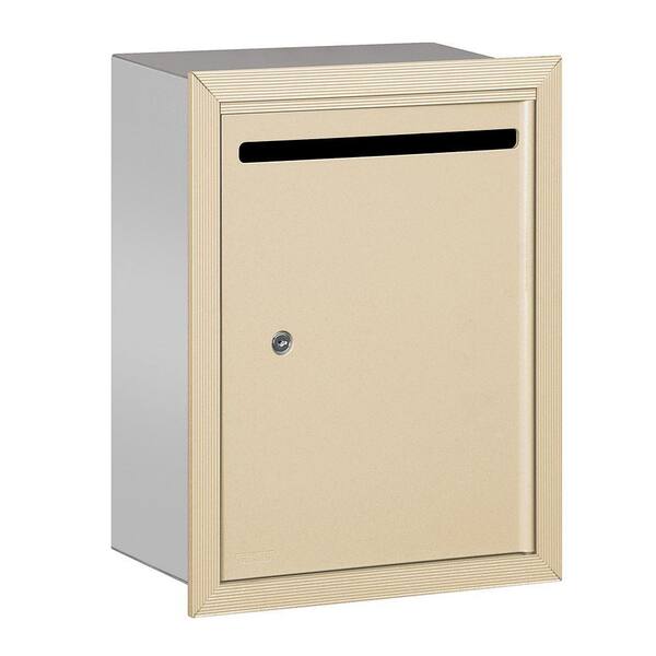 Salsbury Industries 2240 Series Sandstone Standard Recessed-Mounted Private Letter Box with Commercial Lock
