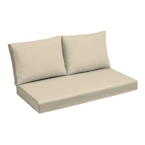 Outdoor Loveseat Cushion Set, 48 x 24, Tan Leala