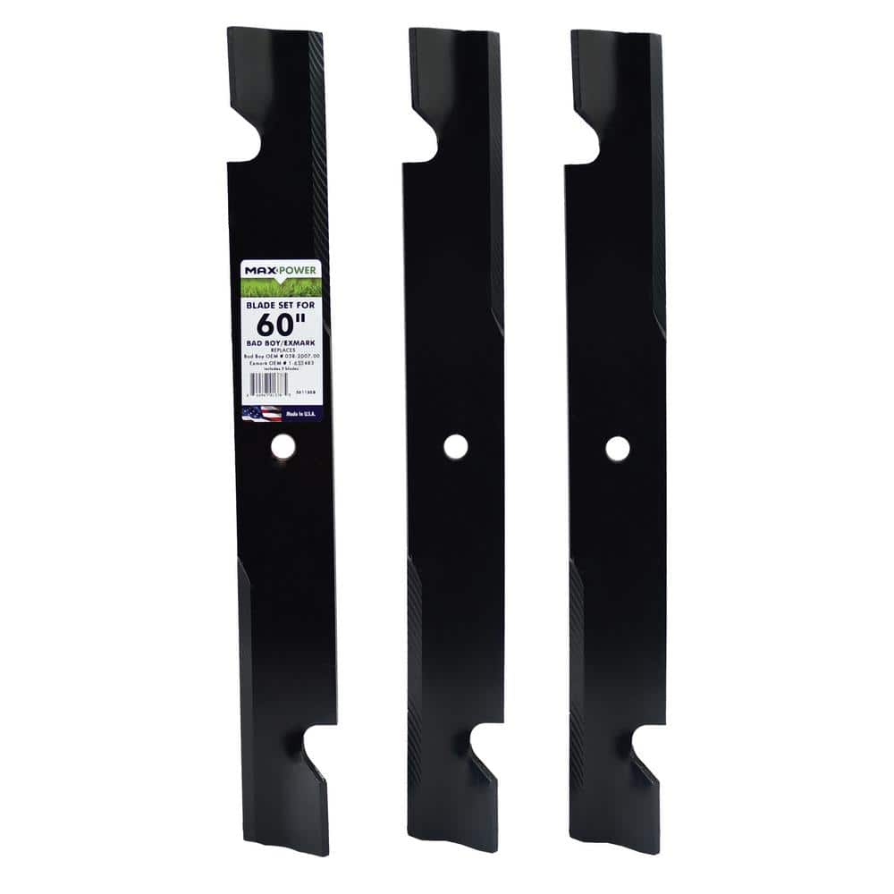 3 High Lift Blades for Many 60 in. Cut Exmark Mowers Replaces OEM #'s 1-633483, Bad Boy 038-2007-00, 105771803, 133-2127 price history on PriceWatchPro