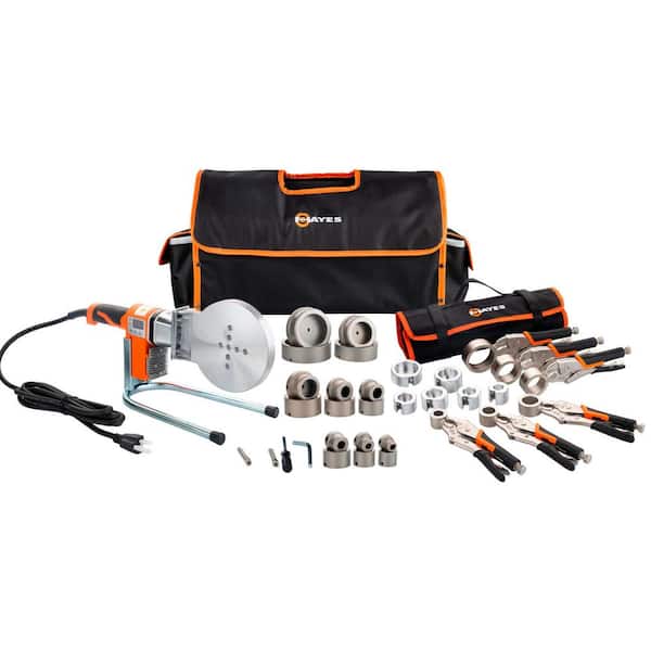 Hayes 1/2 in. to 4 in. HDPE Plastic Pipe Socket Fusion Welder Complete Tool Kit