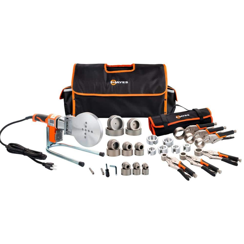 Hayes 1/2 in. to 4 in. HDPE Plastic Pipe Socket Fusion Welder Complete Tool Kit