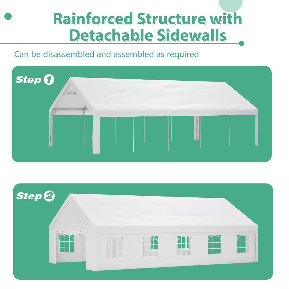 20x32 Ft White Heavy-Duty Outdoor Event Canopy Tent