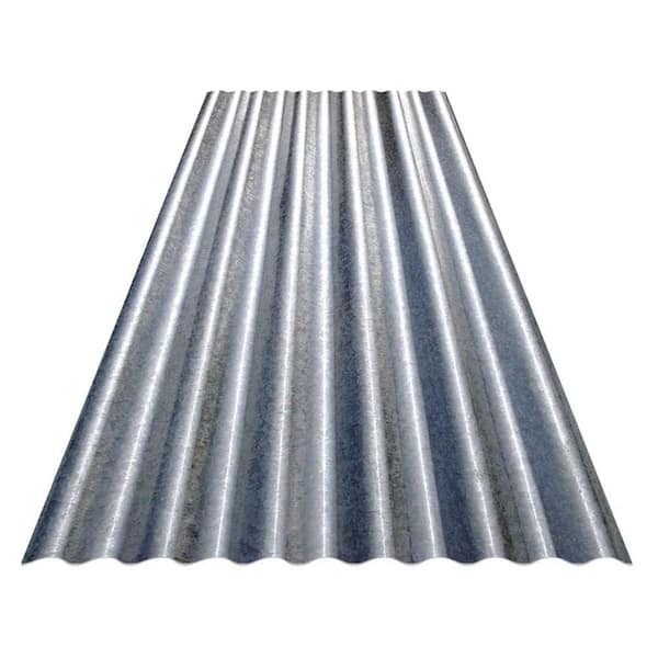 Gibraltar Building Products 10 ft. Corrugated Galvalume Steel 26-Gauge Roof/Siding Panel