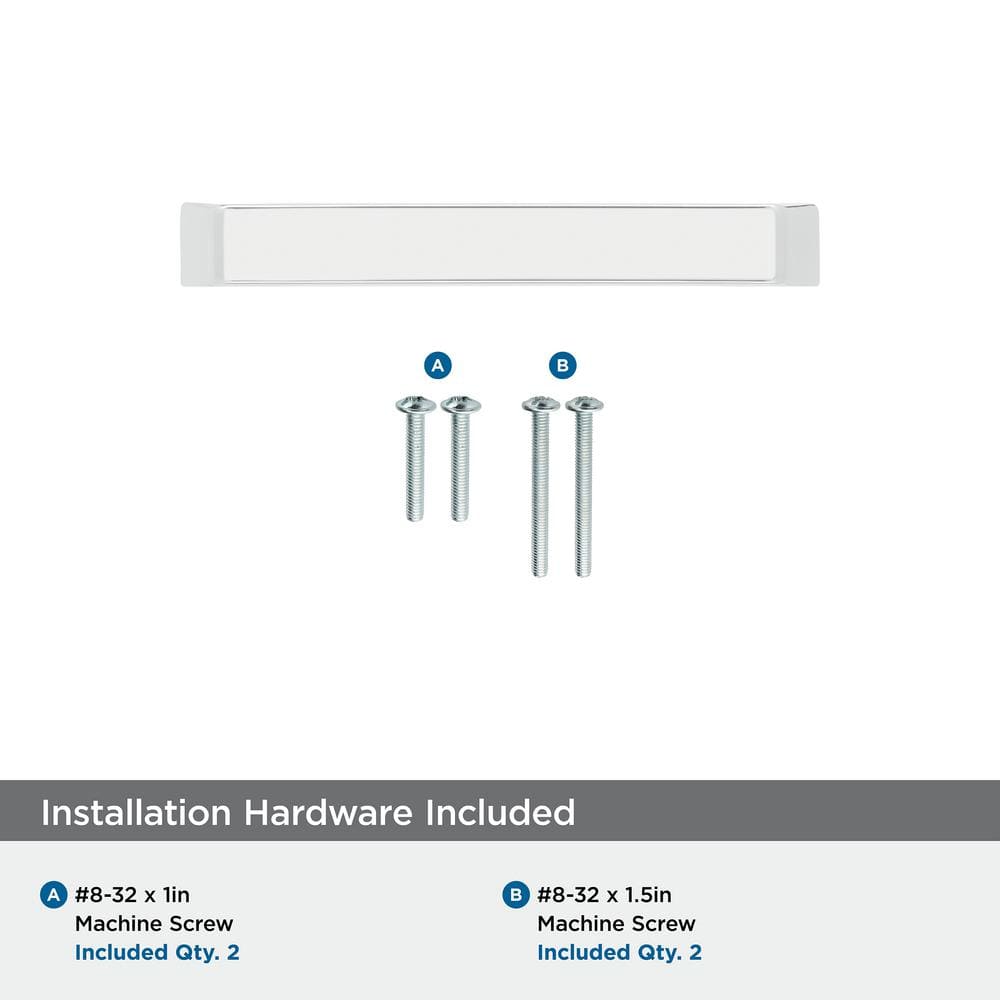 Polished Chrome Modern Cabinet Drawer Pull with Mounting Hardware