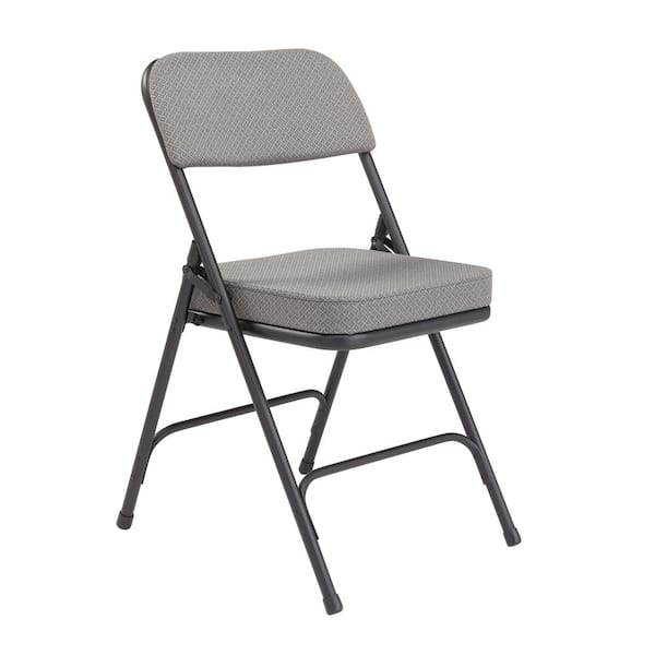 National Public Seating Charcoal Fabric Padded Seat Folding Chair (Set of 2)