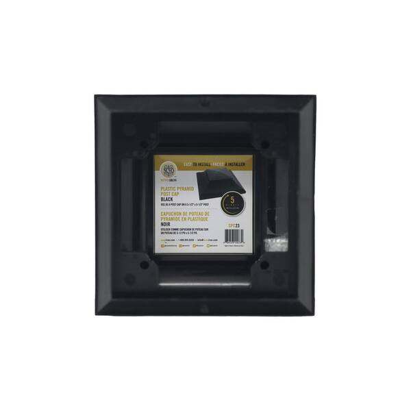 NUVO IRON 6 in. x 6 in. Plastic Pyramid Post Cap