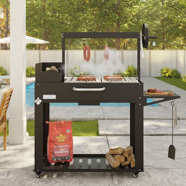天然木食器♦️ヴィンテージ47点セット♦️BBQに◎ 海外製オーダー♦️補償付　送料込 Koolmore 54 in. Argentine Santa Maria Charcoal Grill with
