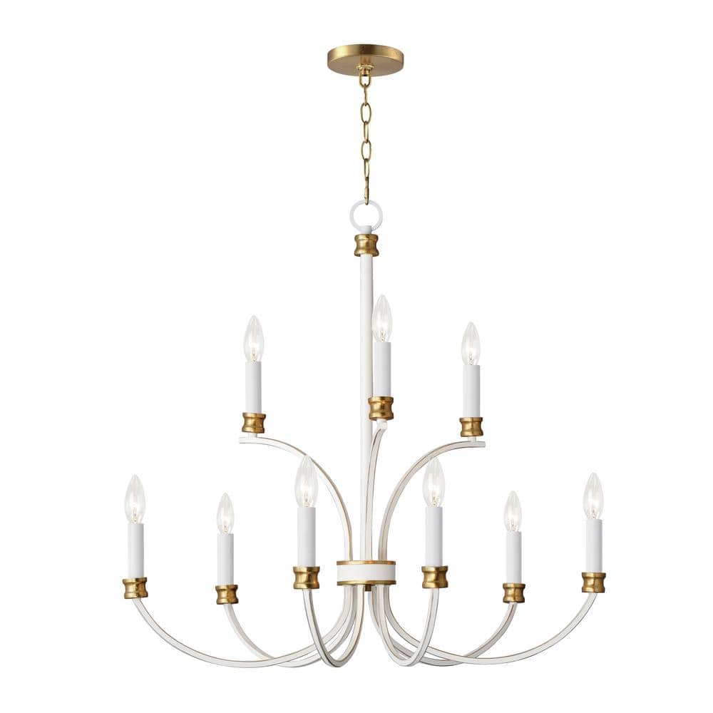 Charlton 9-Light White Chandelier price history on PriceWatchPro