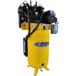 Industrial Series 80 Gal. 10 HP 1-Phase Silent Air Electric Air Compressor with pressure lubricated pump