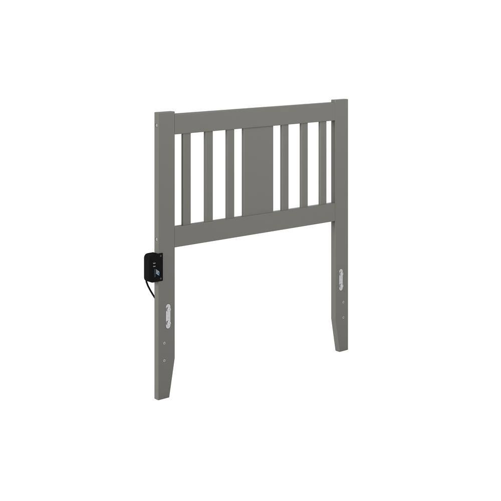 AFI Tahoe Grey Twin. Headboard with USB Turbo Charger AG8900029 The
