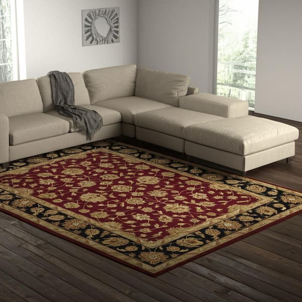 Black 8 x 10 ft. Tufted Oriental Rectangle Indoor Area Rug