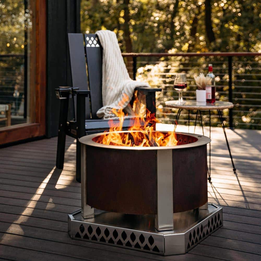 X Series 24 Smokeless Corten Steel Wood Fire Pit