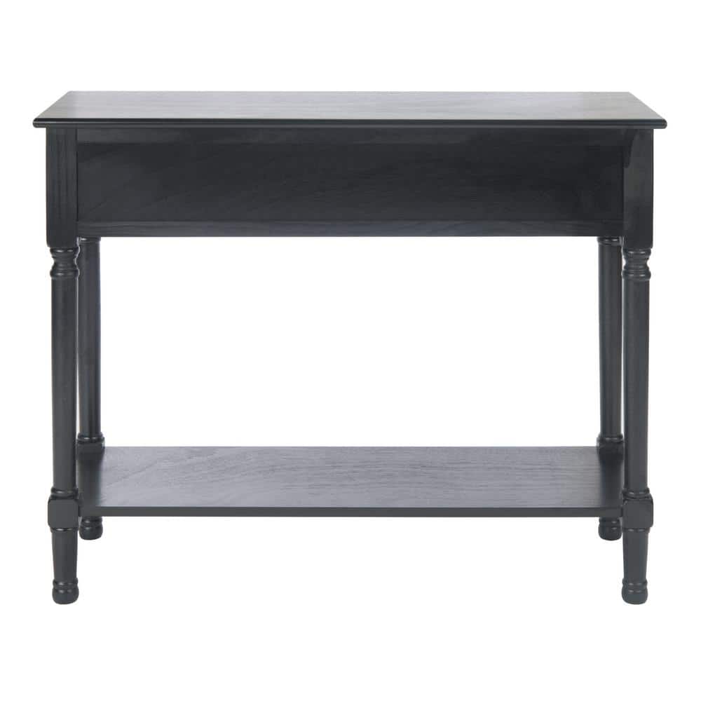 Tate Amish Black Wood 40" Console Table with Storage