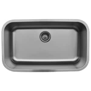 Undermount Stainless Steel 31 in. Extra Large Single Basin Kitchen Sink
