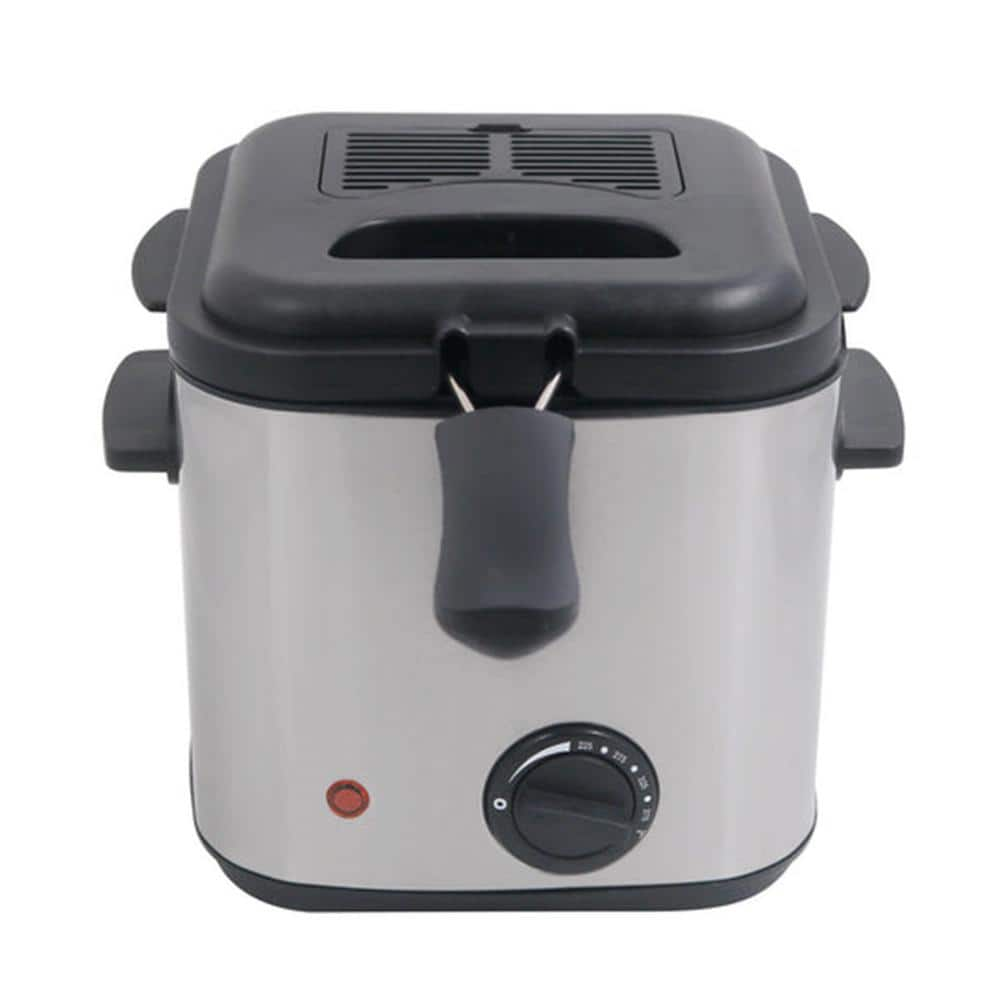 Lumme DF-150 1.6 Qt. Silver Deep Fryer with Clear Vent Technology