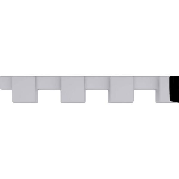 Ekena Millwork Dentil Block 0.5 in. D x 0.5 in. W x 96 in. L Polyurethane Crown Moulding