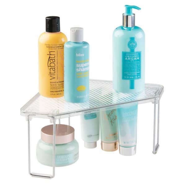 Bathroom Shelves Clear Corner Shelf Shower Storage Organizer Rack