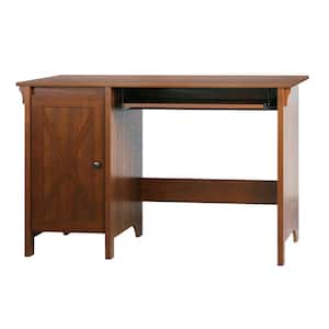 Hawksbury 47.3 in. Rectangular Espresso Wood 2-Drawer Writing Desk
