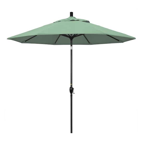 California Umbrella 9 ft. Aluminum Push Tilt Patio Umbrella in Spa Pacifica