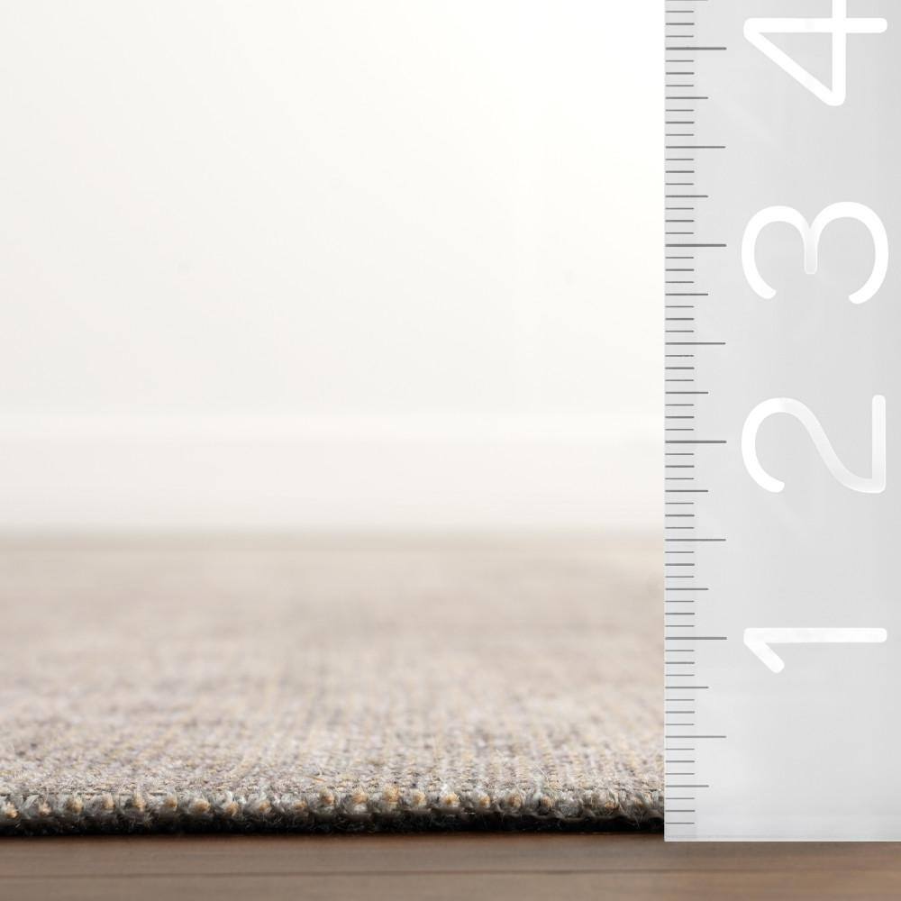 Delphi Dark Beige Rectangular Synthetic Area Rug, 6' 7" x 9'