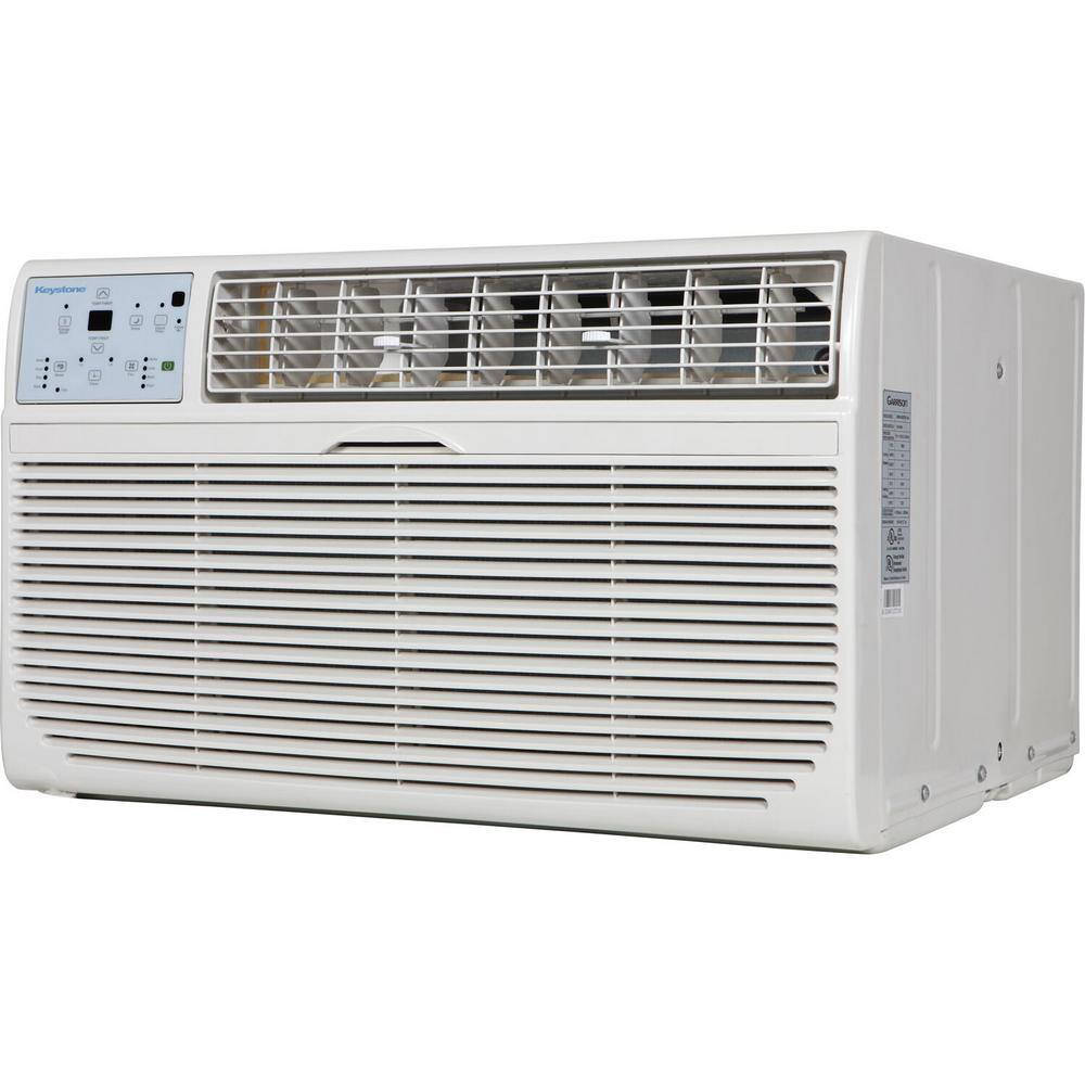 White 10,000 BTU Wall Mounted Air Conditioner with Heater and Remote