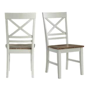 Bedford Natural Wooden X-Back Dining Chair (Set of 2)