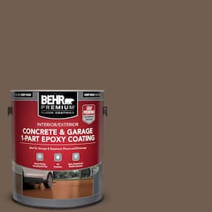 1 gal. #PFC-35 Rich Brown Self-Priming 1-Part Epoxy Satin Interior/Exterior Concrete and Garage Floor Paint