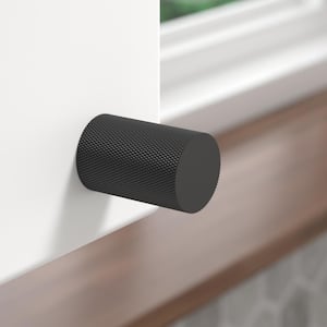 Hearst Collection 13/16 in. (20 mm) Modern Matte Black Round Cabinet Knob