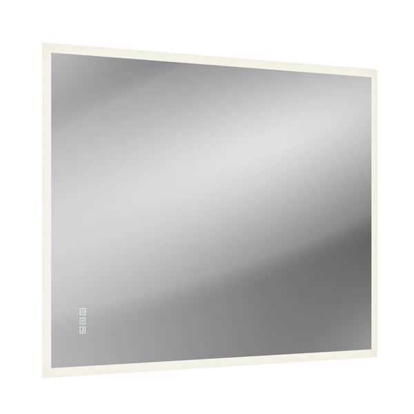 Mavis 47.24 in. W x 35.43 in. H Rectangular 3CCT LED Integrated Defog Function Wall Bathroom Vanity Mirror Frameless