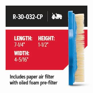 Air Filter for Riding Mowers, Fits Briggs and Stratton 14-24 HP Intek V-Twin Engines