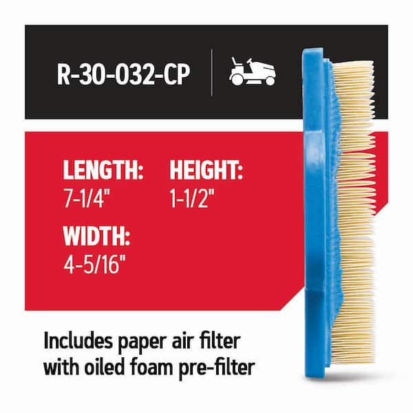Air Filter for Riding Mowers, Fits Briggs and Stratton 14-24 HP Intek V-Twin Engines