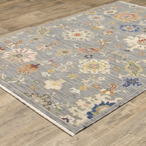 Lavista Gray/Multi-Colored 2 ft. x 6 ft. Vintage Persian Oriental Wool/Nylon Blend Indoor Runner Area Rug