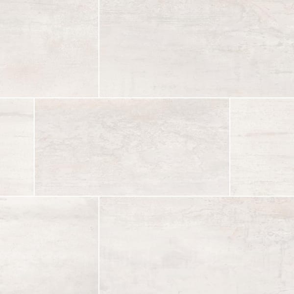 Belvedere White Matte Porcelain Tile 12x24 - CASE - Tile Outlets of America