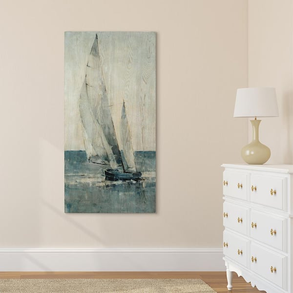 Empire Art Direct Sea & Sailboat Giclee Printed on Hand Finished Ash Wood Wall Art