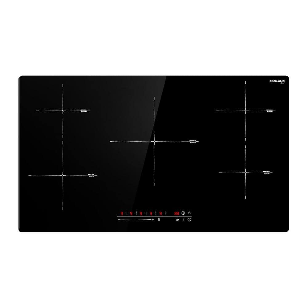 36 in. Built-In Electric Induction Cooktop in Black with 5 Elements