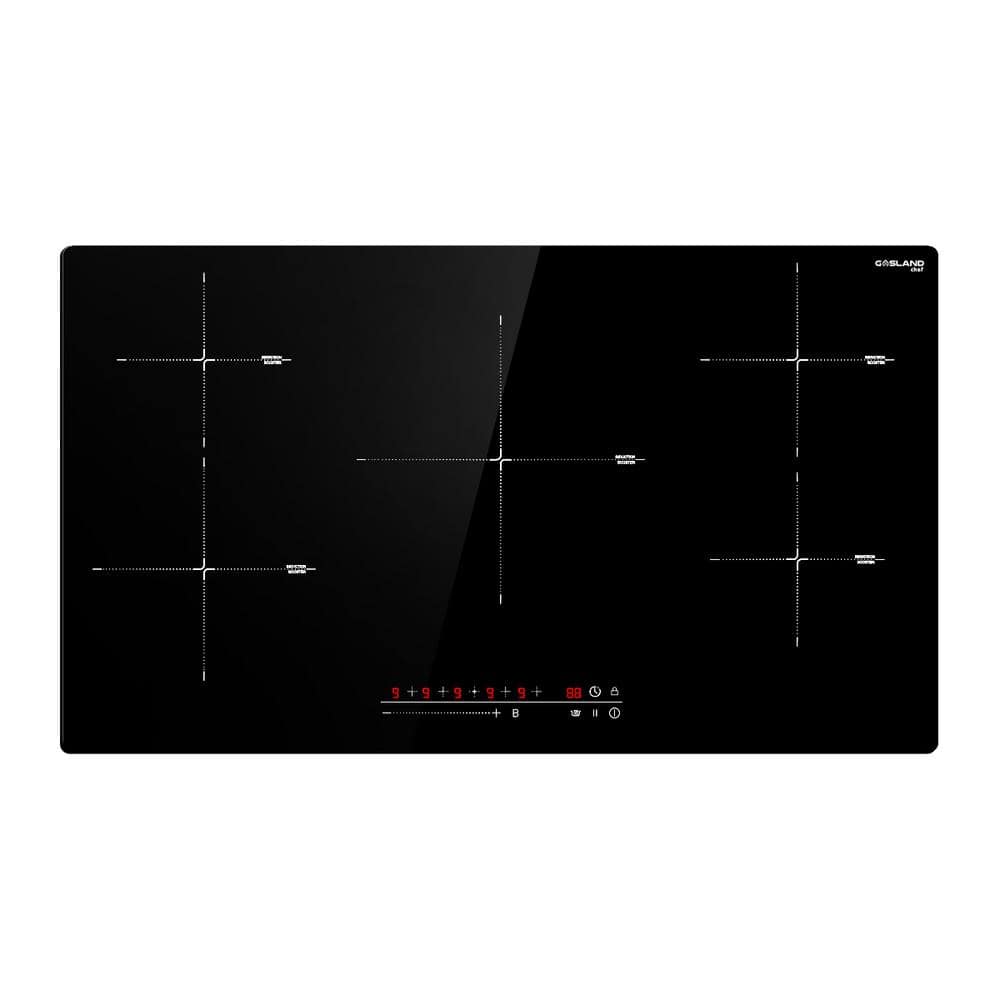 GASLAND 36 in. Induction Cooktop Smooth Top with 5 Elements Built-In in Black