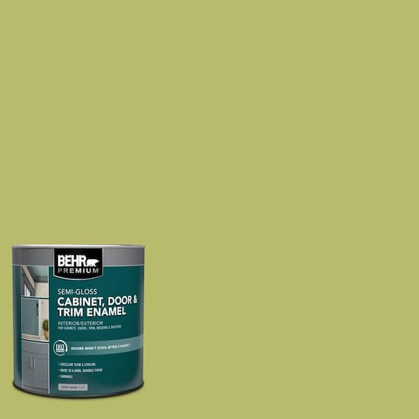 BEHR PREMIUM 1 qt. #P360-5 Citrus Peel Semi-Gloss Enamel Interior/Exterior Cabinet, Door & Trim Paint