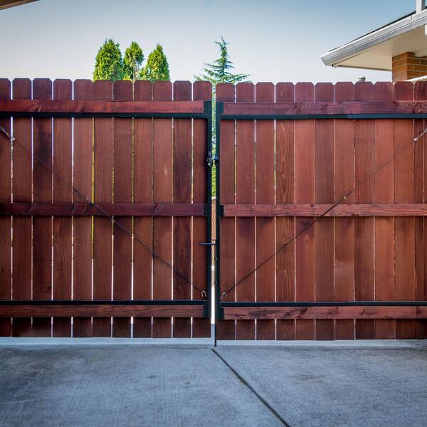 Monroe 3-ft H x 3-ft W Powder Coated Steel Flat-top Decorative Walk-thru Fence Gate
