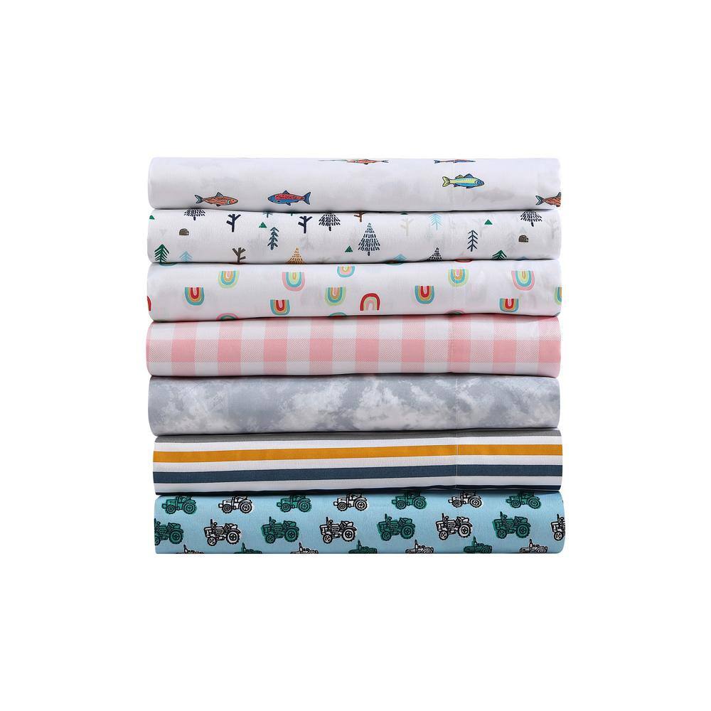 Little Rider Blue Twin Microfiber Kids Sheet Set