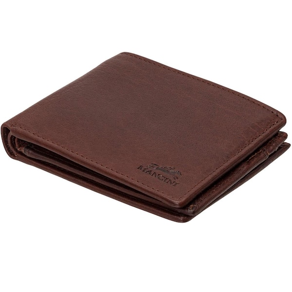 Buffalo Leather Bifold Wallet with Coin Pocket