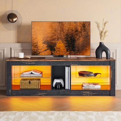 Black - TV Stands - Living Room Furniture - The Home Depot
