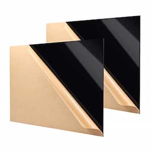 12 in. x 16 in. x 1/8 in. Black Acrylic Cut Plexiglass Durable,Water Resistant,Weatherproof, Multi-Purpose Sheet(4-Pack)
