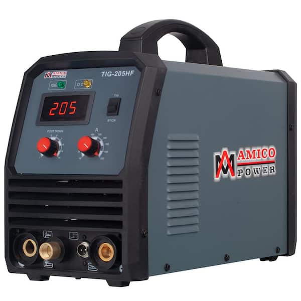 AM AMICO ELECTRIC 205 Amp TIG Stick Arc DC Inverter Welder with 95-Volt to 260-Volt Wide Voltage Welding, 80% Duty Cycle