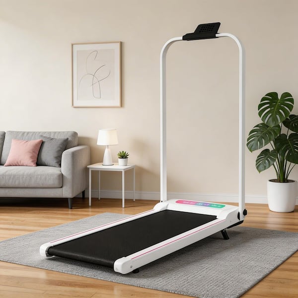 LIVACA Foldable 2-in-1 Treadmill with Handle Bar and Incline