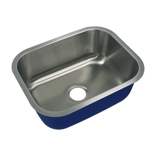 Transolid Meridian Undermount Stainless Steel 23.125 in. Single Bowl Kitchen Sink in Brushed Stainless Steel